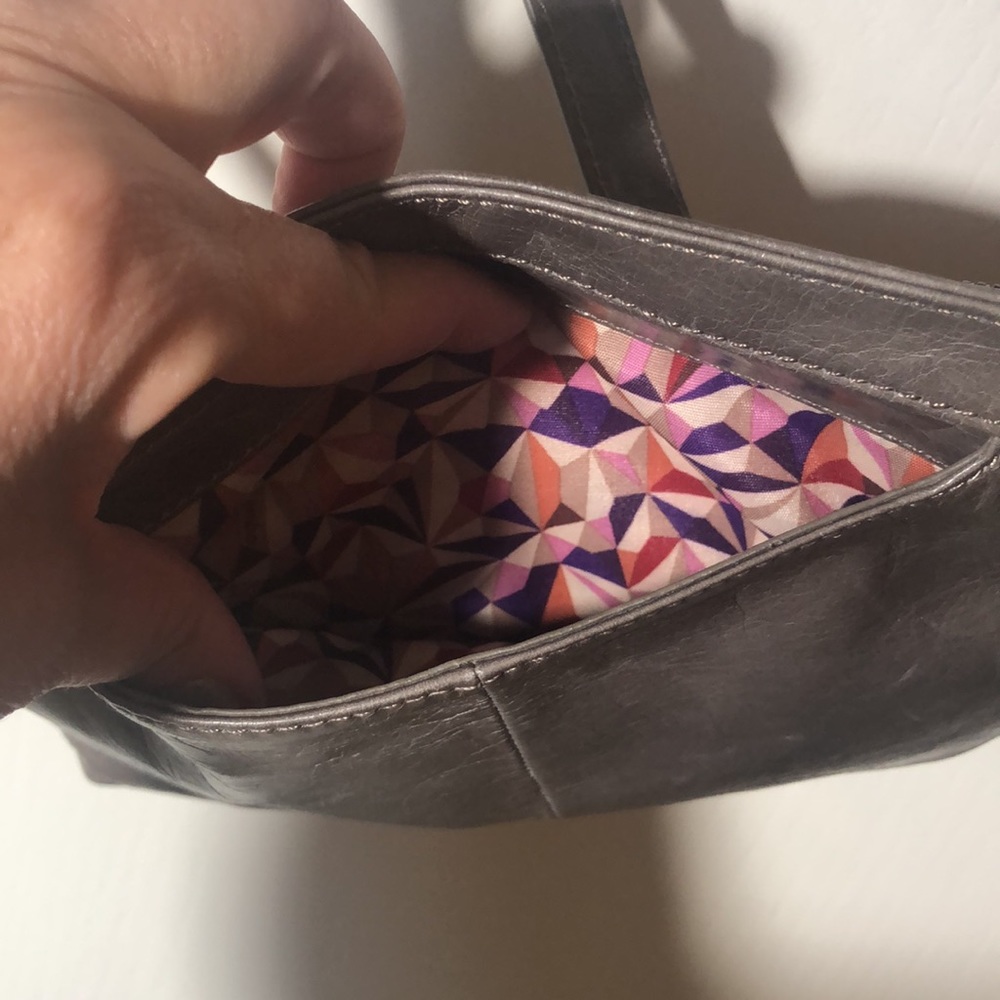 HOBO Charcoal Leather Crossbody Bag - Picture 6 of 8